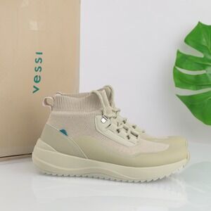 Vessi Women Cloudburst High Top Boot Sneaker Size 10 Waterproof Olive Green Shoe